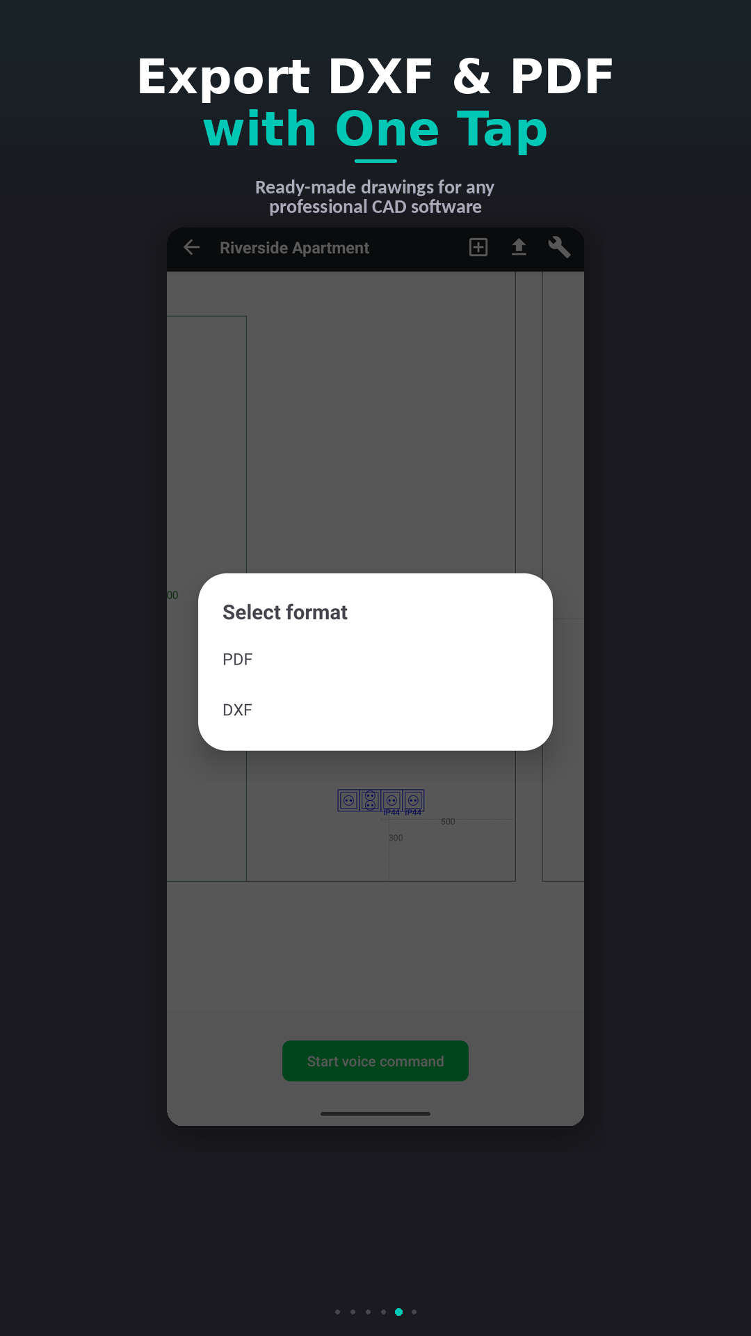 Export to DXF and PDF formats